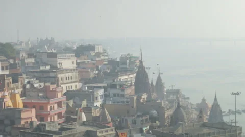 Varanasi-from Rooftop Stock Footage 37628506