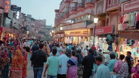Varanasi Streets at Evening Time, Uttar Pradesh, India on 5th June 2025 Stock Footage 315036125