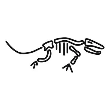 Varanus skeleton showing bones and ribs structure 스톡 일러스트