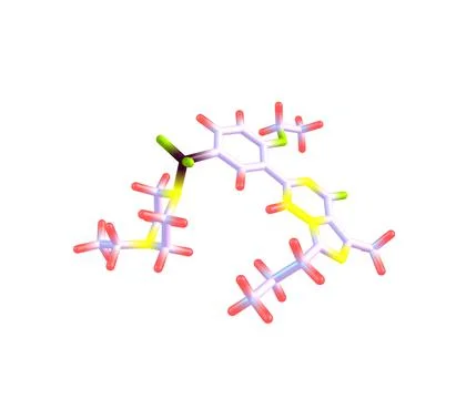 Vardenafil molecule isolated on white Stock Illustration