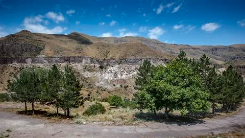 Vardzia is a cave monastery complex of the XII-XIII centuries. Stock Photos