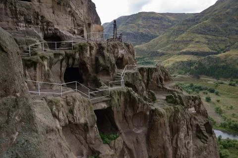 Vardzia cave monastery in Samtskhe-Javakheti region, GeorgiaVardzia cave mona Stock Photos