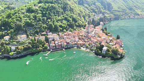 Varenna on Como Lake Stock Footage 334753041
