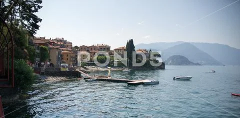 Varenna town on Como lake Stock Photos