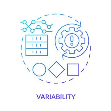 Variability blue gradient concept icon 스톡 일러스트