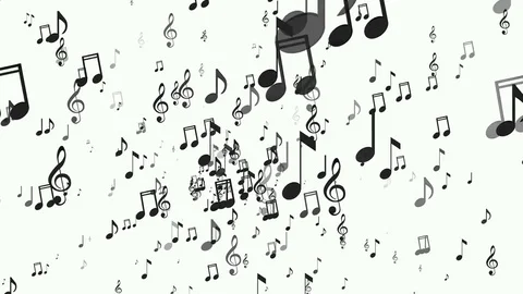 Variable black notes on white Video stock 77968451