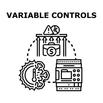 Variable controls and adaptable system management concept Stock Illustration