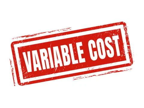 Variable cost red stamp style 스톡 일러스트