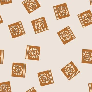 Variable expenses budget planning glyph seamless pattern Stock Illustration
