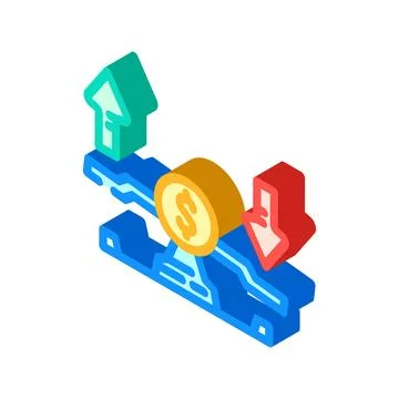 Variable expenses budget planning isometric icon vector illustration Stock Illustration
