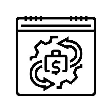Variable expenses budget planning line icon vector illustration Stock Illustration
