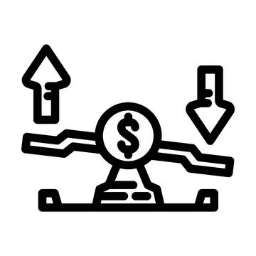 Variable expenses budget planning line icon vector illustration Stock Illustration