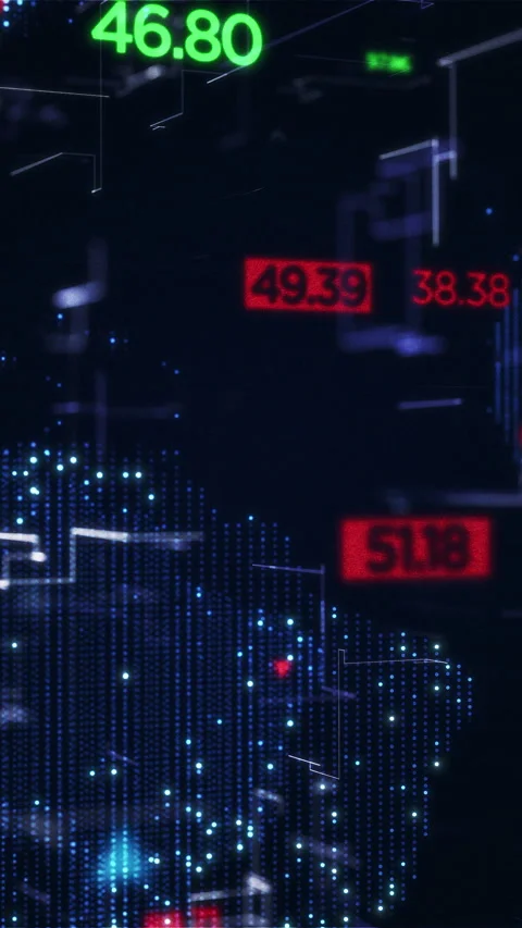 Variable figures on a digital map. Economy, business, stock market, digital.. 스톡 동영상 279780241