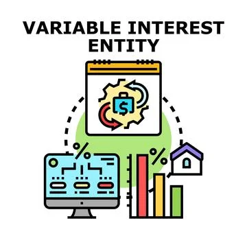 Variable interest entity concept with financial management イラスト素材