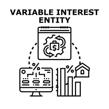 Variable interest entity concept with financial management 库存插图