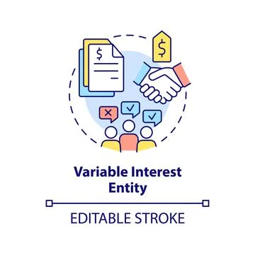 Variable interest entity concept icon Stock Illustration