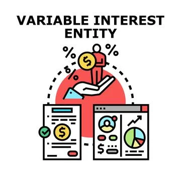 Variable interest entity concept representing financial structure management Stock Illustration