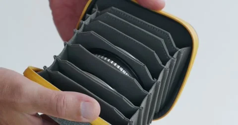 Variable ND filters for lens in box. Stock Footage 275214407
