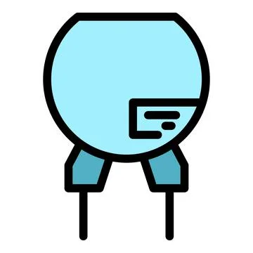 Variable resistor icon color outline vector Stock Illustration