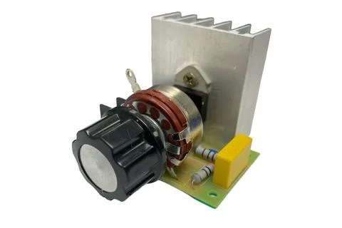 The variable resistor potentiometer isolated on white background. Stock Photos