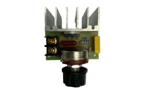 The variable resistor potentiometer isolated on white background. Stock Photos