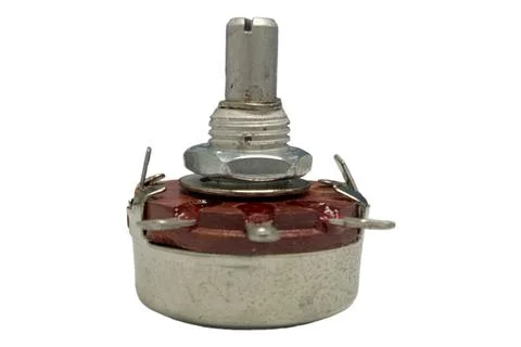 The variable resistor potentiometer isolated on white background. Stock Photos