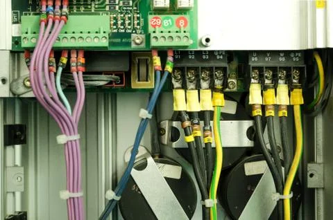 Variable speed drive inverter converter, unit for voltage stabilization Stock-Fotos