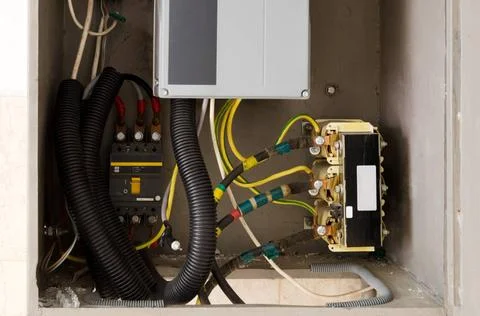 Variable speed drive inverter converter, unit for voltage stabilization Va... Foto stock
