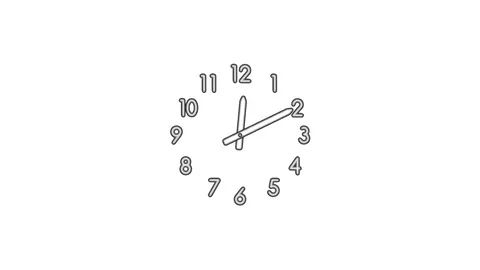 Variable spinning clock in 12 hour seamless loop-V-02 Video stock 75780940
