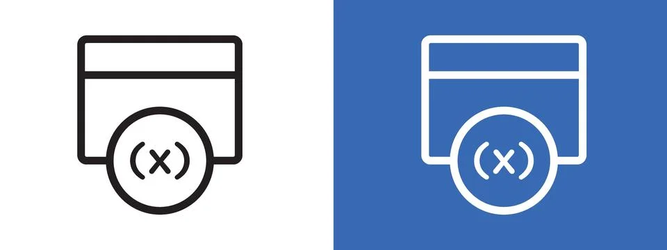 Variable symbol icon logo sign set vector outline Stock Illustration