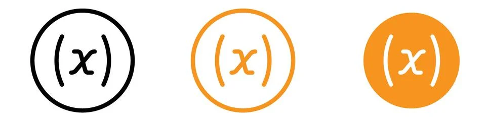 Variable Symbol Icon Set Mathematical Illustrations for Science and Education Illustrazione stock