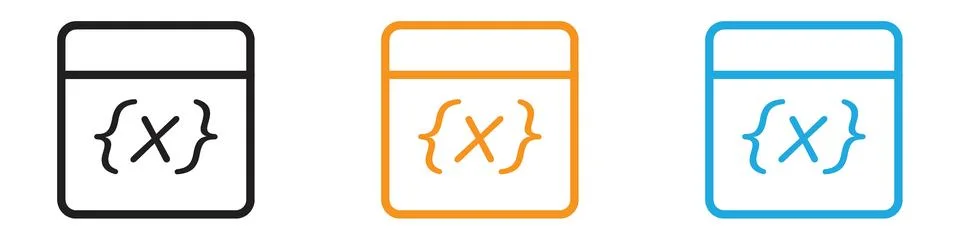 Variable symbol icon vector logo set collection for web app ui 스톡 일러스트