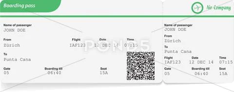 Variant of boarding pass Stock Illustration