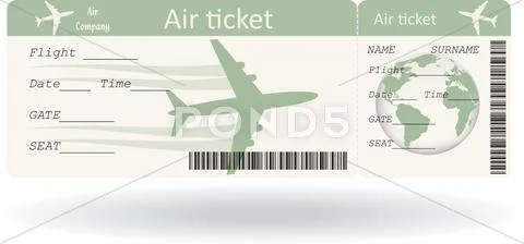 Variant of boarding pass Stock Illustration