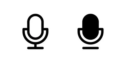 A variant of the condenser microphone icon, suitable for audio production, .. Stock Illustration