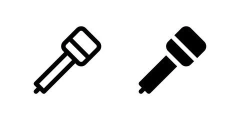 A variant of the dynamic microphone icon, suitable for event management, pr.. Stock Illustration