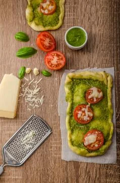 Variantion of pizza Stock Photos