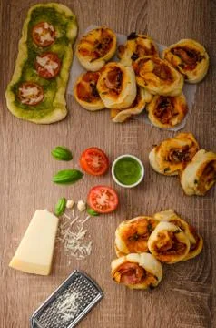 Variantion of pizza Stock Photos