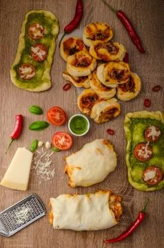 Variantion of pizza Foto stock