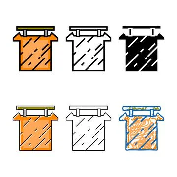 Variants anodes copper cast color icon vector Stock Illustration