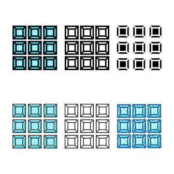 Variants custom mirror color icon vector Stock Illustration