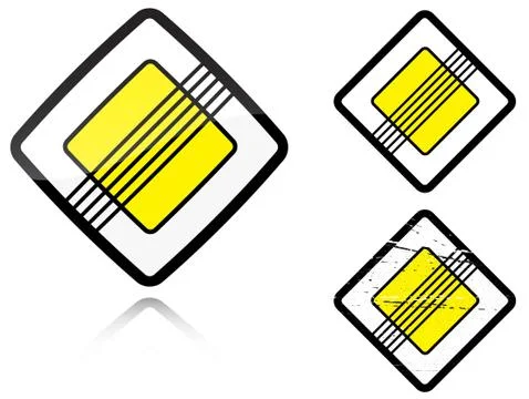 Variants a end of main road - road sign Stock Illustration