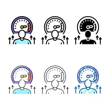 Variants growth mindset soft skill color icon vector Stock Illustration