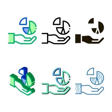 Variants hand infographic icon vector outline Stockillustratie