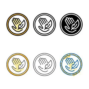 Variants hypoallergenic label product caution color icon vector Stock Illustration