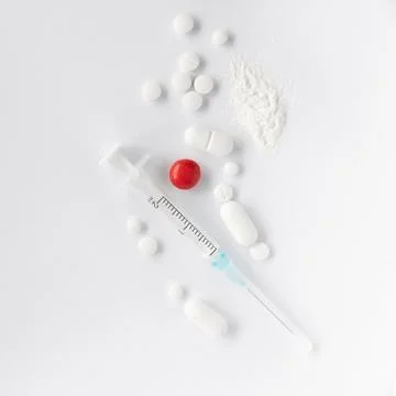 Variants of Medicinal Forms Isolated on the White Background. Stock Photos