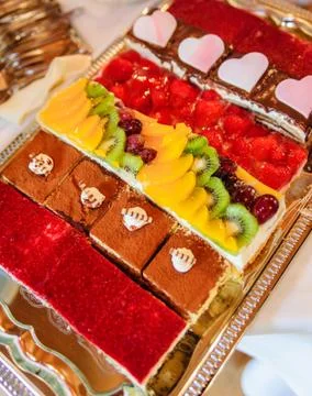 Variation of coloful cakes 写真素材