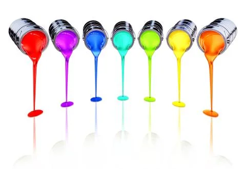Variation of color pots Stock Illustration