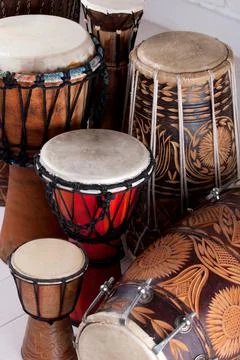Variation of ethnic drums Foto stock