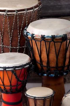 Variation of ethnic drums Foto stock